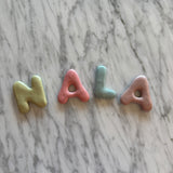Mini clay wall letters