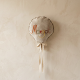 hand embroidered wall balloon - beige