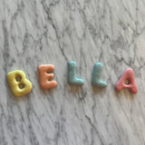 Mini clay wall letters