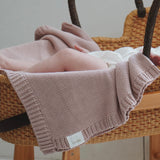 chunky baby blanket - dusty blush