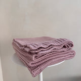chunky baby blanket - dusty blush