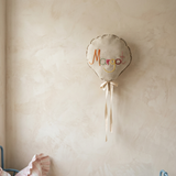 hand embroidered wall balloon - beige