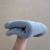 chunky baby blanket - misty blue