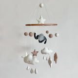 the dreaming elephant - wool baby mobile