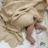chunky baby blanket - sand