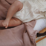 chunky baby blanket - dusty blush