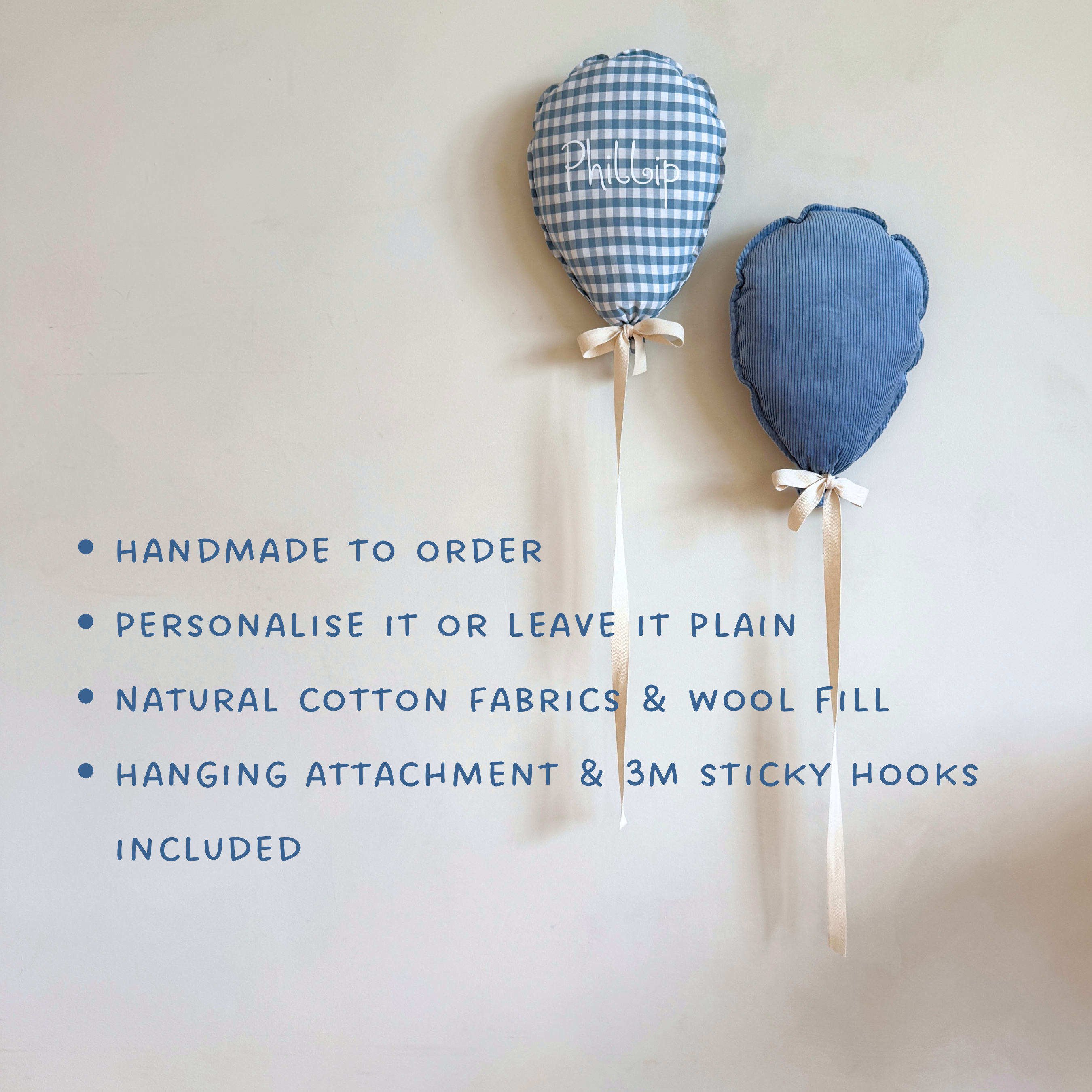 wall balloon set - dusty blue