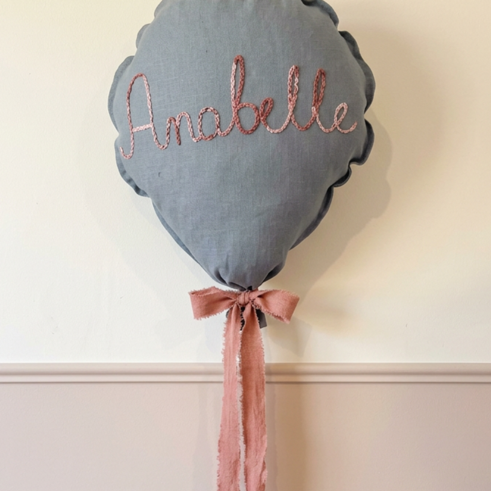 hand embroidered wall balloon